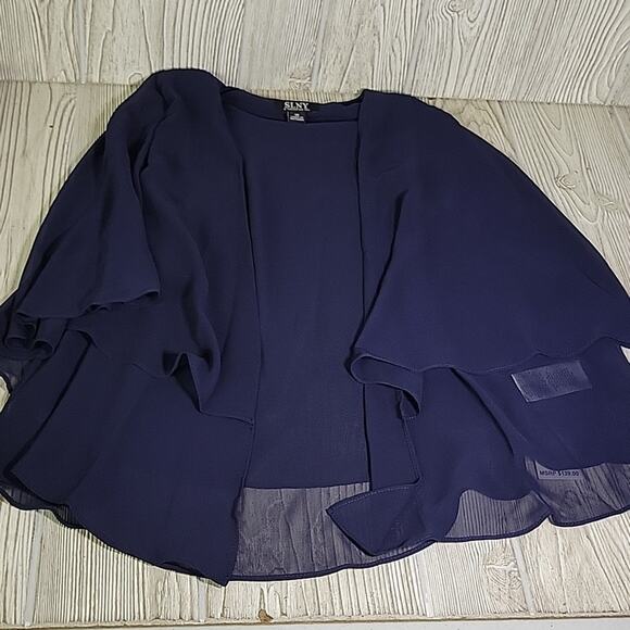 S.L. Fashions Sheer Chiffon Sleevless Dress With Sheer Jacket Womens Size 10 NWT - Picture 13 of 13